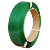 polyester strapping AAR approved 1/2" x 0.025" x 6,500 feet with smooth surface for use with manual or power tools