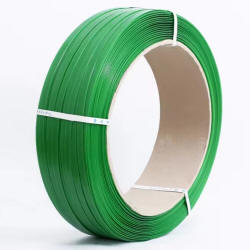 low cost polyester strapping 5/8" x 0.035" x 3,200 feet serrated for use with manual or power tools